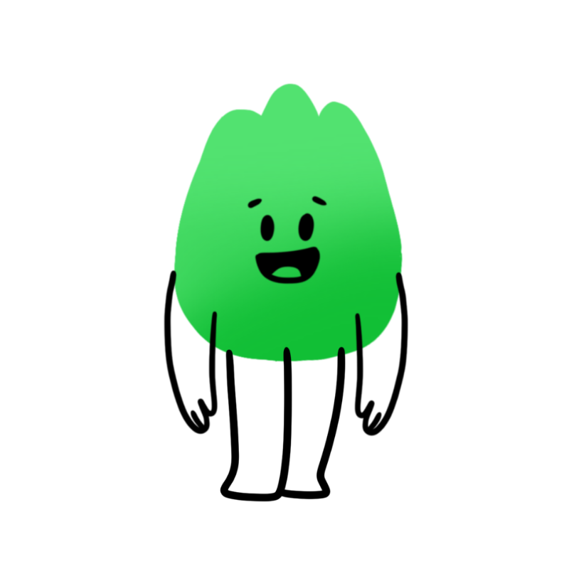 A Met, the Meteor character: a green figure with arms and legs, with no accessories.
